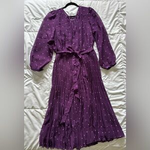 City Chic Dress Purple Polka Dot